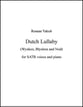 Dutch Lullaby SATB choral sheet music cover